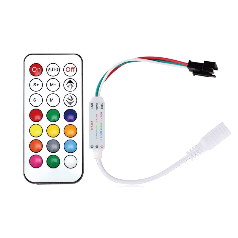 WS2811 WS2812B SK6812 Led ȼ Ʈѷ USB/DC ̴ 3 Ű RF 21 Ű  Ʈѷ DC5-24V